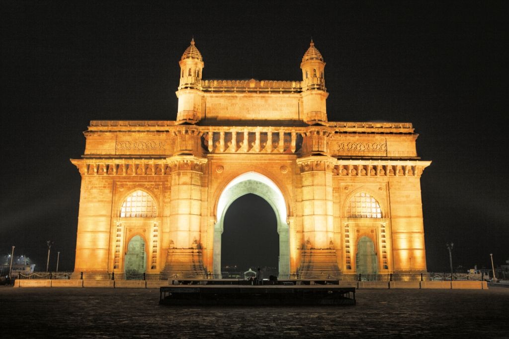 A big structure having archs and minarets.